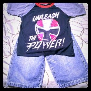 Boys shirt and shorts size 10 fit